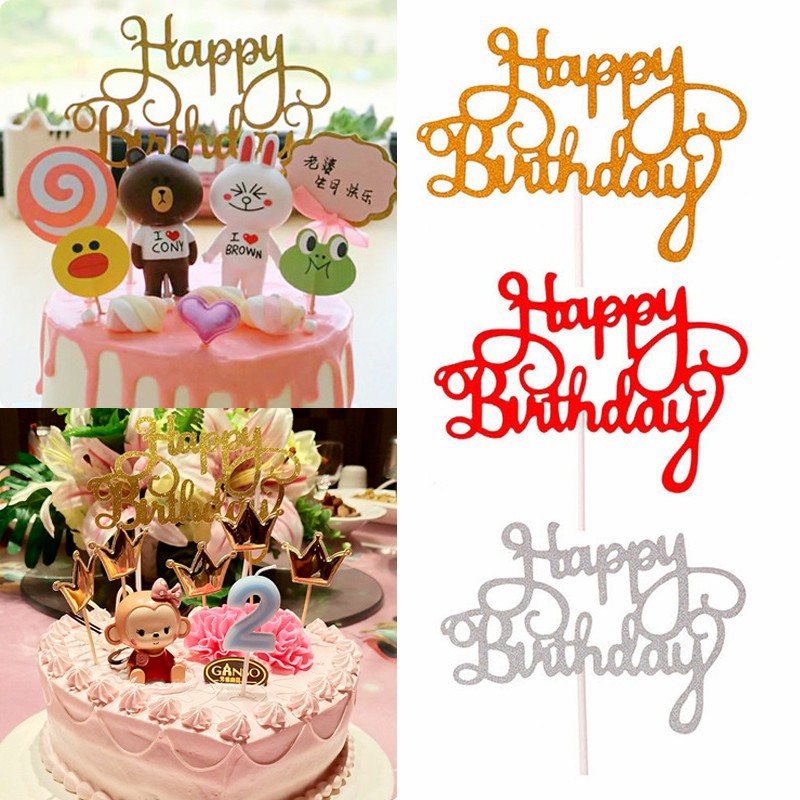Happy Anniversary Cake Topper Happy Birthday Valentines Day Party Decorations Acrylic Bride Groom Mr Mrs Wedding XWNYDER