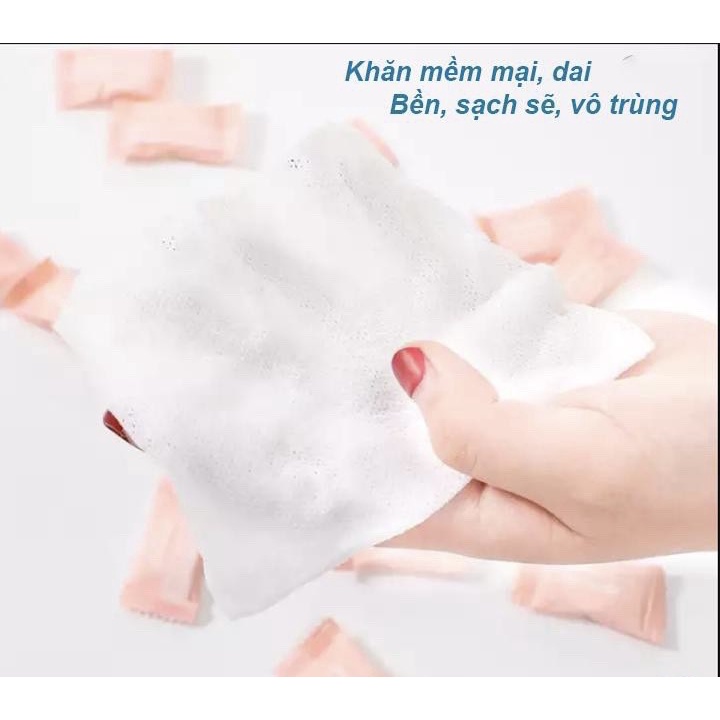 1 Khăn Nén Dạng Viên Kẹo Tiện Lợi,Khăn cotton dạng nén sử dụng một lần tiện dụng khi đi du lịch