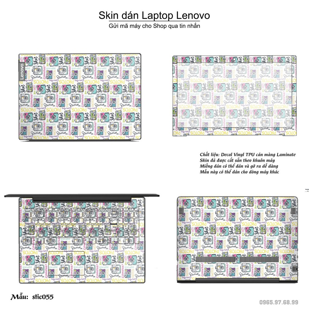 Skin dán Laptop Lenovo in hình Hoa văn sticker nhiều mẫu 9 (inbox mã máy cho Shop)