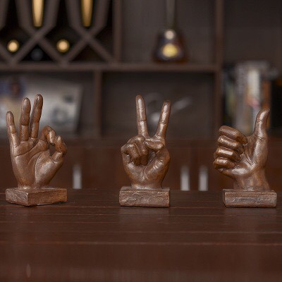 TƯỢNG DECOR TRANG TRÍ PHONG CÁCH ĐỘC LẠ BỘ BA BÀN TAY