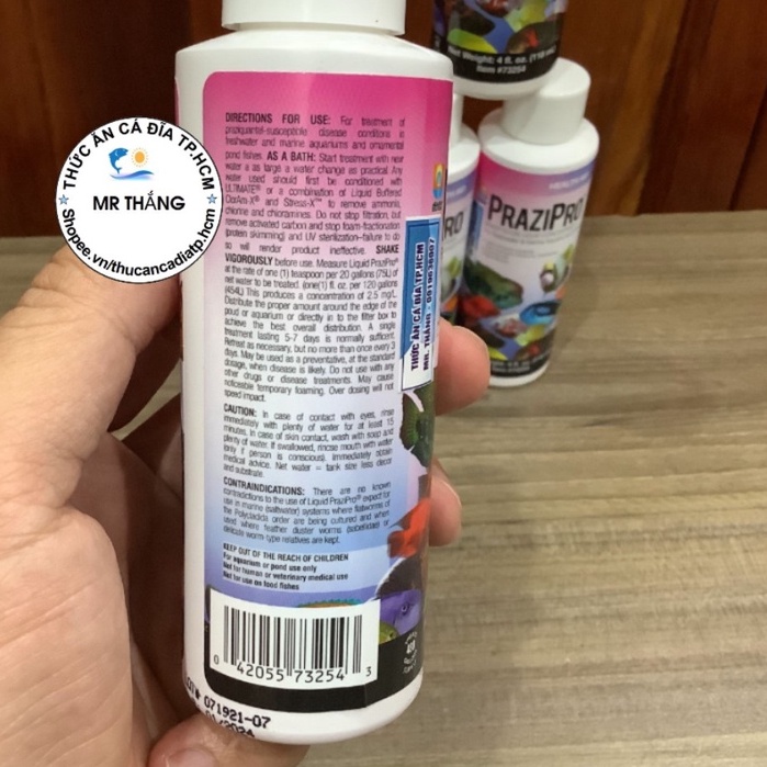 Hikari PraziPro : Điều trị giun sán, giun sán dây, giun dẹp và giun đũa.