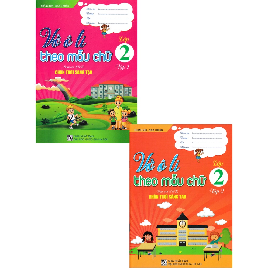 Sách - Combo Vở Ô Li Theo Mẫu Chữ Lớp 2 (Bám Sát SGK Chân Trời Sáng Tạo) (Bộ 2 Cuốn)