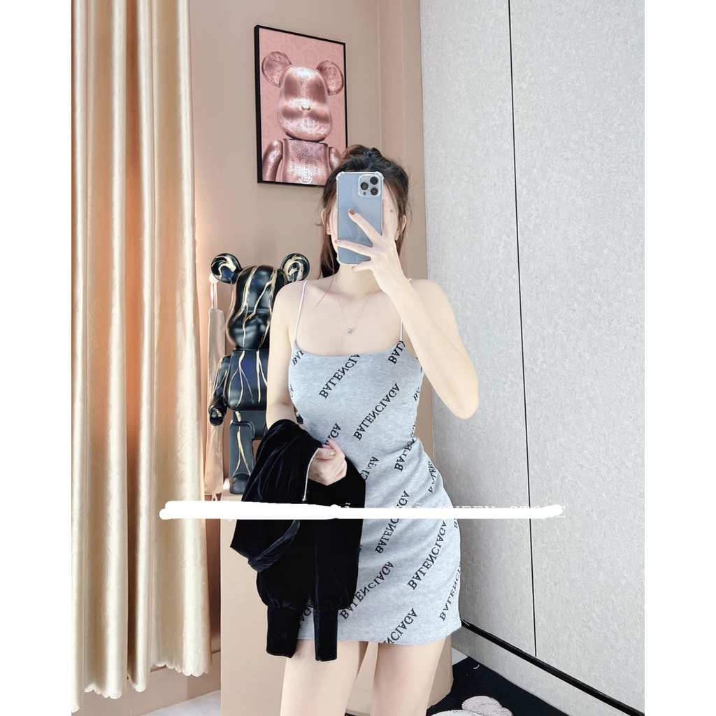 [Mã 44FASHIONSALE1 giảm 10K đơn 50K] Set váy áo khoác nhung mix váy body 2 dây khóa siêu tôn dáng TH022