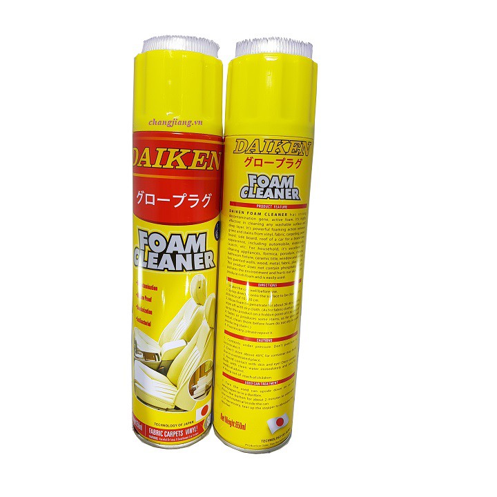 Chai Vệ Sinh Bảo Dưỡng Nệm Ghế Da & Nỉ DAIKEN - FOAM CLEANER
