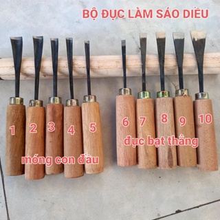 Bộ đục SÁO DIỀU chất thép nhíp ôtô chuẩn sắc bén