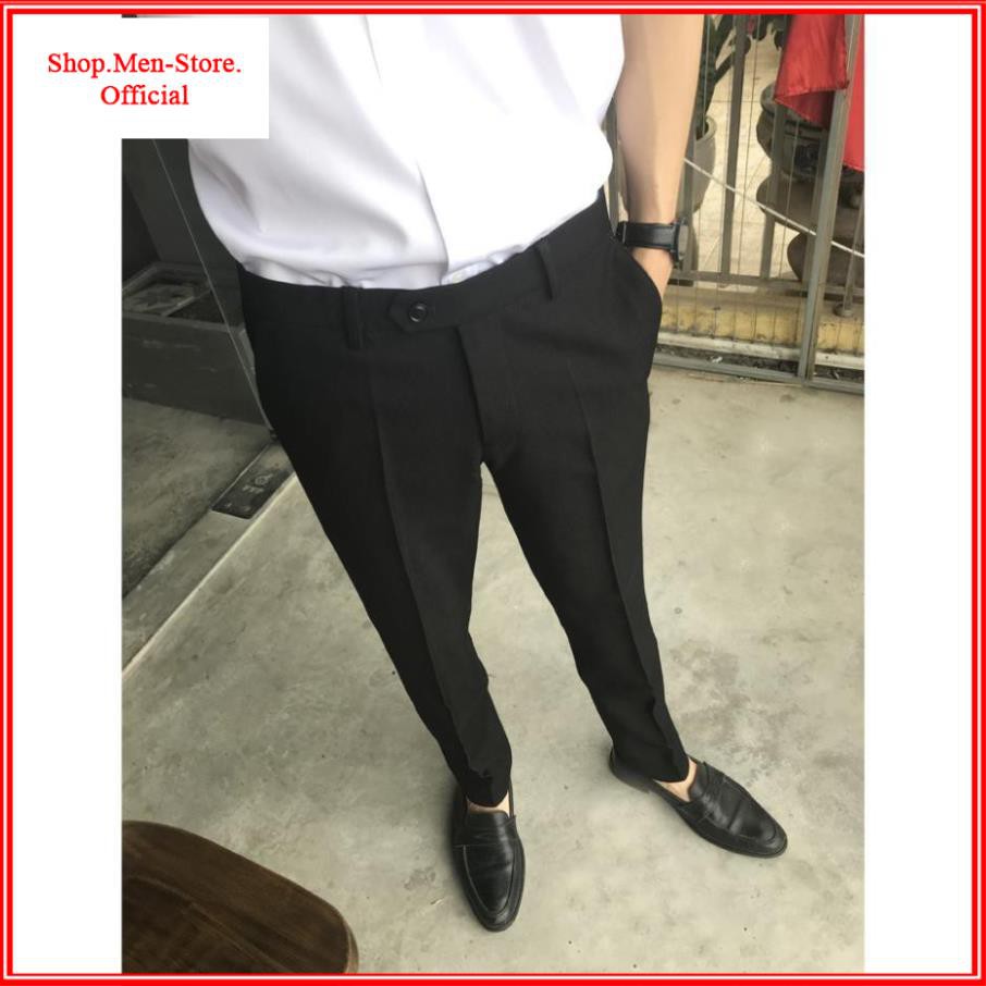 Quần âu nam phong cách Hàn Quốc dáng ôm thời trang vải chống nhăn không xù