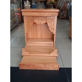 Bàn thờ Thần Tài Ông Địa giá rẻ đẹp gỗ Gõ đỏ ngang 50 cao 68 , Mã SP G1 - Đồ Thờ Thắng Duyên Đại Phát