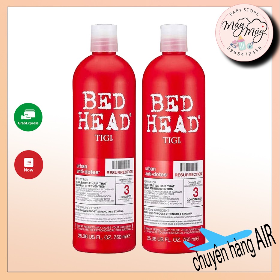 Cặp dầu gội tigi đỏ 750g