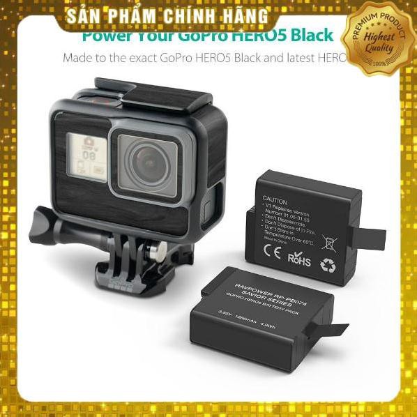 - Bộ pin sạc máy ảnh RAVPower RP-PB074 cho GoPro Hero 5/6 Black