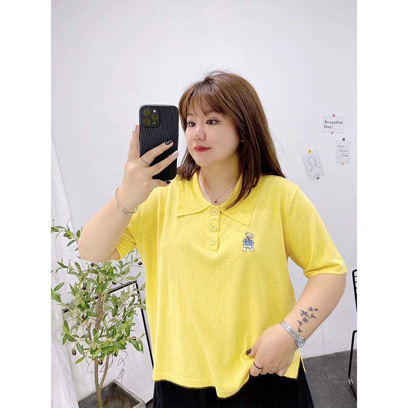 Áo Thun Polo Nam Nữ Form Rộng Chất Cotton Mềm Mát In Hình Chú Gấu Bông Dễ Thương Phong Cách Thời Thượng Lôi Cuốn TTQ0370