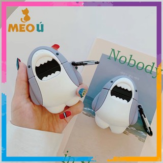 Case Airpods Cá Mập Xám cho AirPods 1/2 - airpod case