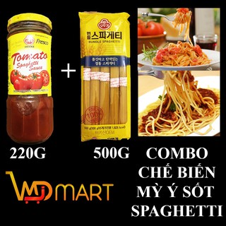 Combo 500G Mỳ Ý Ottogi + 220G Sốt Spaghetti