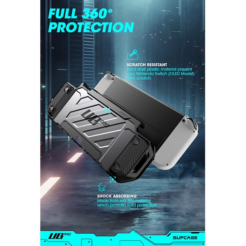 Vỏ bảo vệ tay cầm chơi game SUPCASE UB Pro mặt cứng cho Nintendo Switch OLED Model 2021