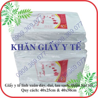 Combo 200 tờ giấy bản y tế lau sạch, thấm hút tốt kích thước 25x40cm nhãn hiệu