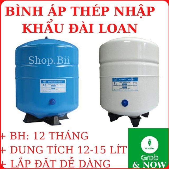 Bình Áp Máy Lọc Nước RO- 132 - Bình Thép Sơn Mạ Tĩnh Điện Nhập Khẩu Đài Loan Bền Cao Cấp Giá Rẻ Lắp Cho Các Loại Máy RO.