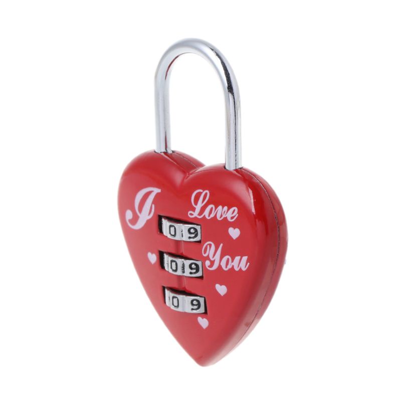 Bộ Ổ Khóa Mini Kết Hợp Hình Trái Tim Độc Đáo