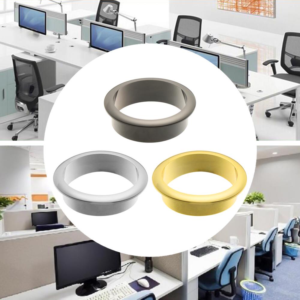 Hộp Tròn Có Lỗ Kẹp Dây Cáp Gọn Gàng Cho Văn Phòng