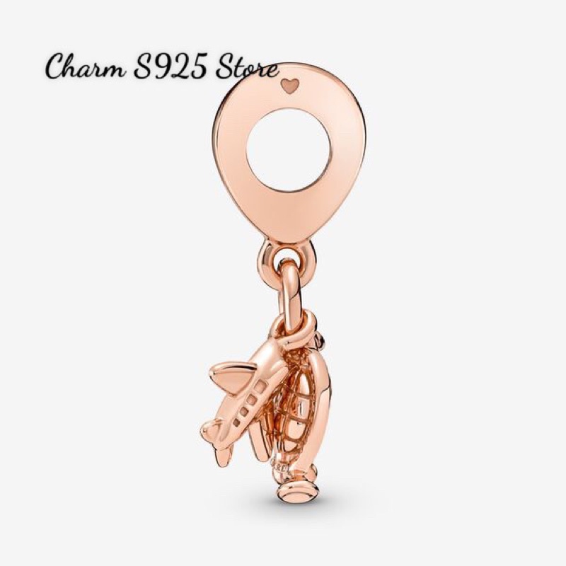CHARM PAN ALE VÀNG HỒNG TRAVEL BẠC S925 HÀNG CAO CẤP