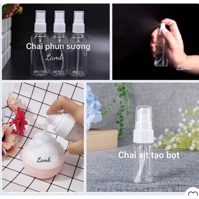 CHAI XỊT TẠO BỌT/ PHUN SƯƠNG 50ml/100ml/200ml