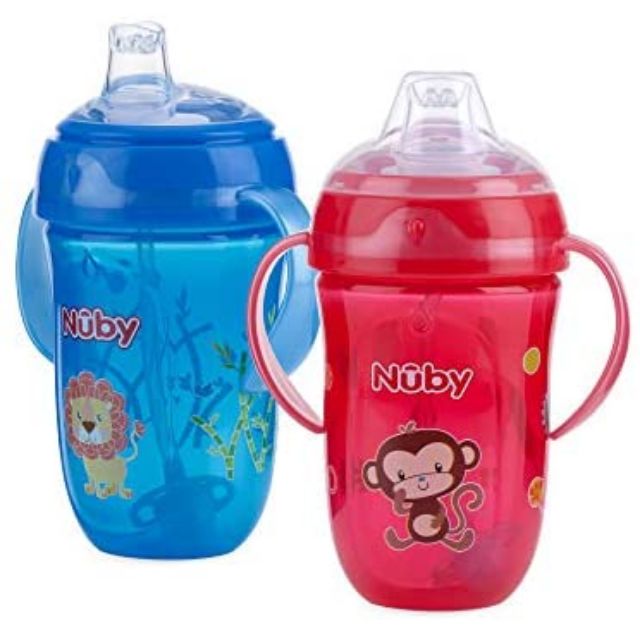 Bình uống tay cầm có ống hút Nuby 250ml
