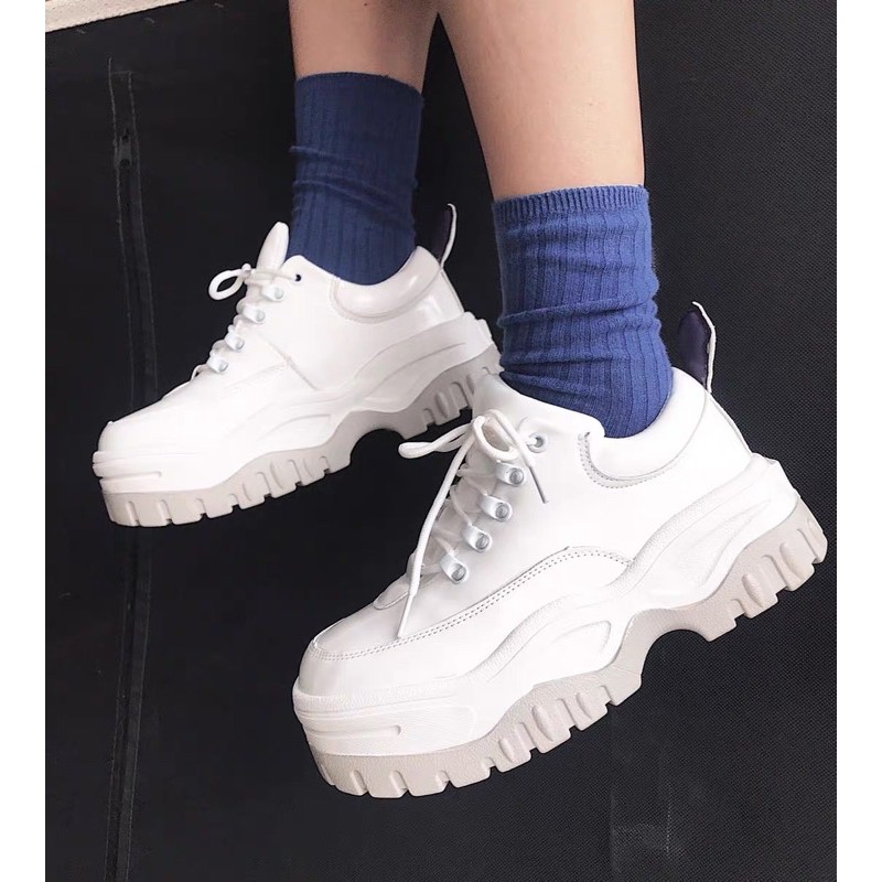 (HÀNG CÓ SẴN - ẢNH THẬT FEEDBACK) STRAP PLATFORM OXFORD SHOES - GIÀY OXFORD TRẮNG DA BÓNG | BigBuy360 - bigbuy360.vn