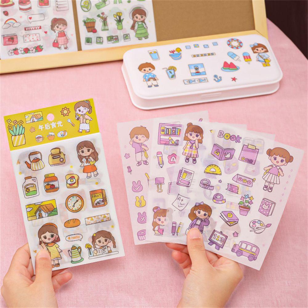 Nhãn Dán Tự Dính Họa Tiết Trái Cây Hoạt Hình Nhiều Màu Sắc Chống Thấm Nước Trang Trí Sổ Tay / Nhật Ký DIY