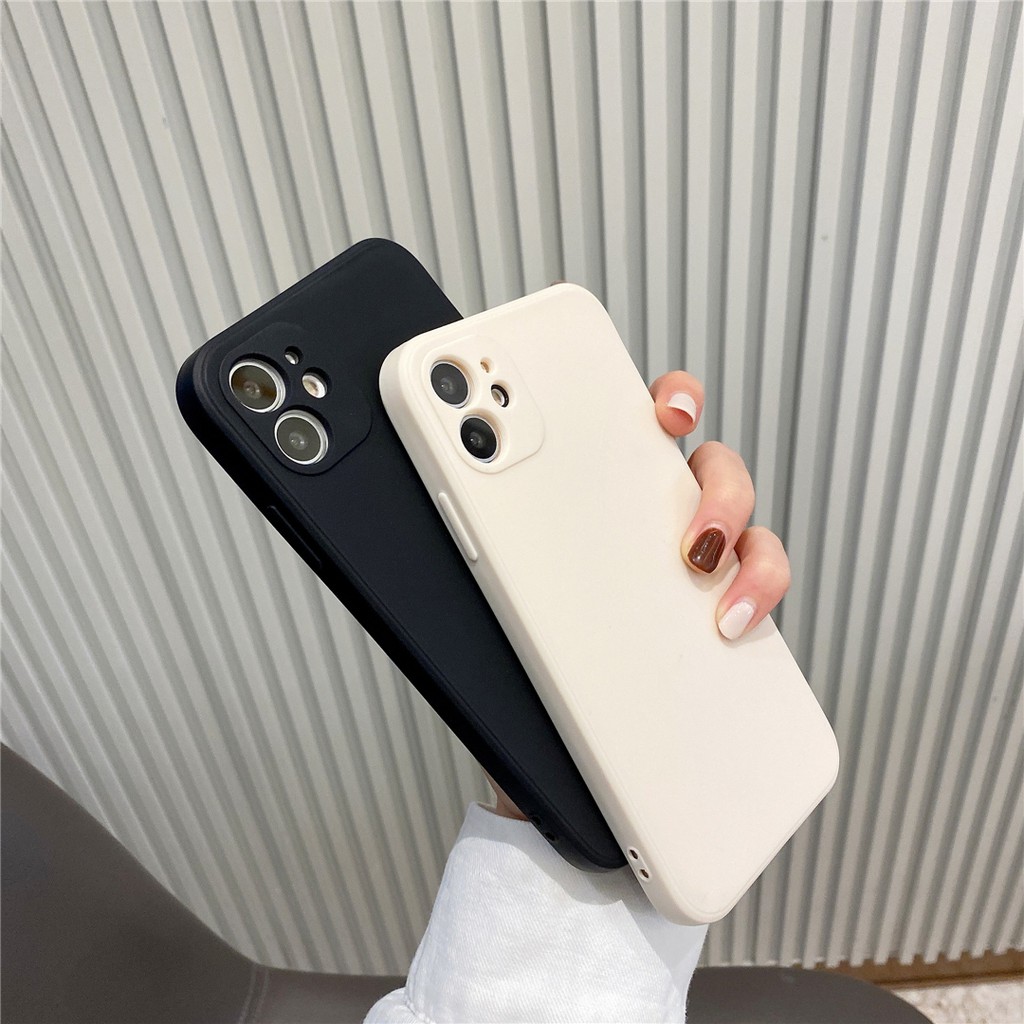Ốp điện thoại nhựa mềm màu trơn cho iPhone12 MINI 11 PRO MAX 7/8plus SE2020 X/XS XR XSMAX
