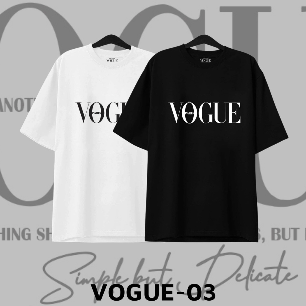 ÁO THUN VOUGE FORM UNISEX NAM NỮ ĐỀU MANG ĐƯỢC Hàng Full Tag Mác
