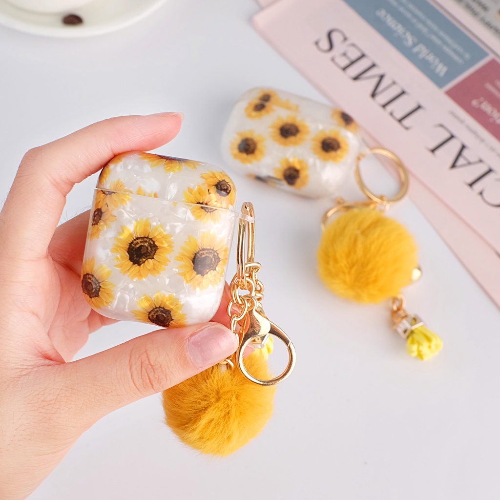 Ins Fresh Sunflower AirPods Case Chống rơi AirPods 1 / 2 / 3 / Pro2 Ốp lưng IMD Soft AirPods 3 Pro A