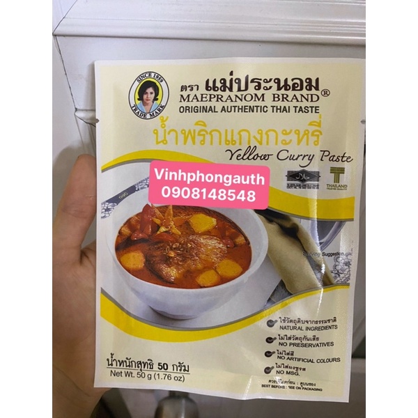 Gia vị cà ri đỏ Eufood 50gr /Gia vị cà ri xanh Eufood 50gr /Gia vị cà ri vàng  Eufood 50gr