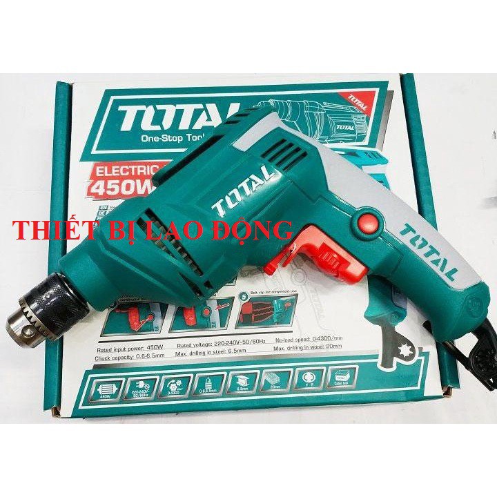 Total - TD4506E Máy khoan điện cầm tay 450W - 6.5mm