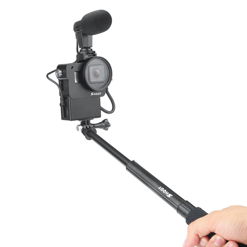 Khung bảo vệ camera với chân cài micrô dụng cụ làm vlogging