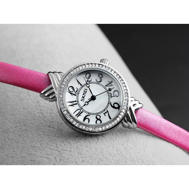 [Tặng vòng tay]Đồng hồ nữ SKMEI chính hãng SK9162.04 dây da cao cấp