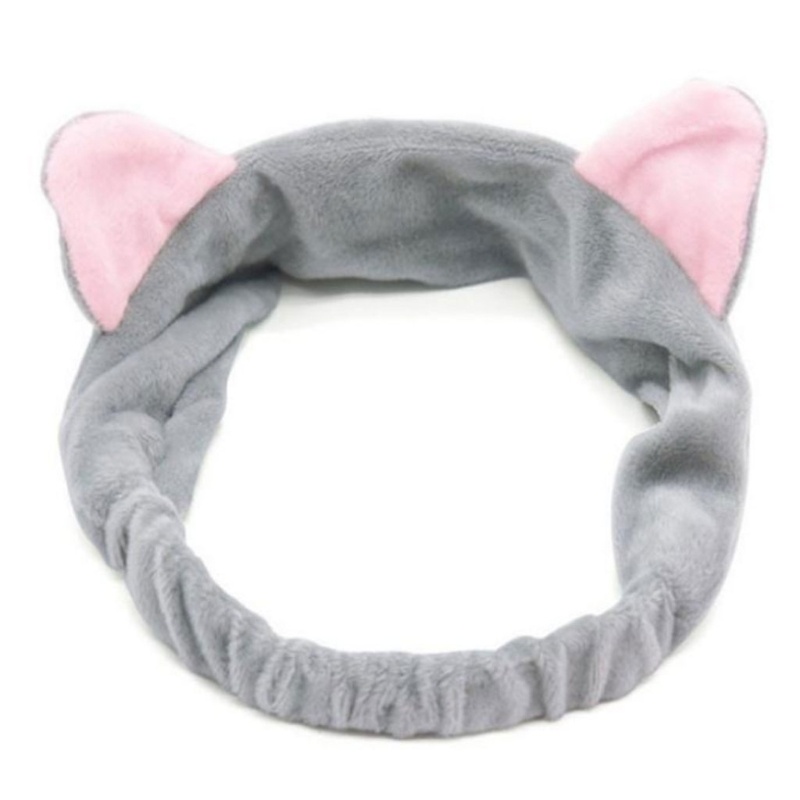 Băng Đô Cài Tóc Hình Tai Mèo Dễ Thương Dùng Khi Rửa Mặt/ Trang Điểm