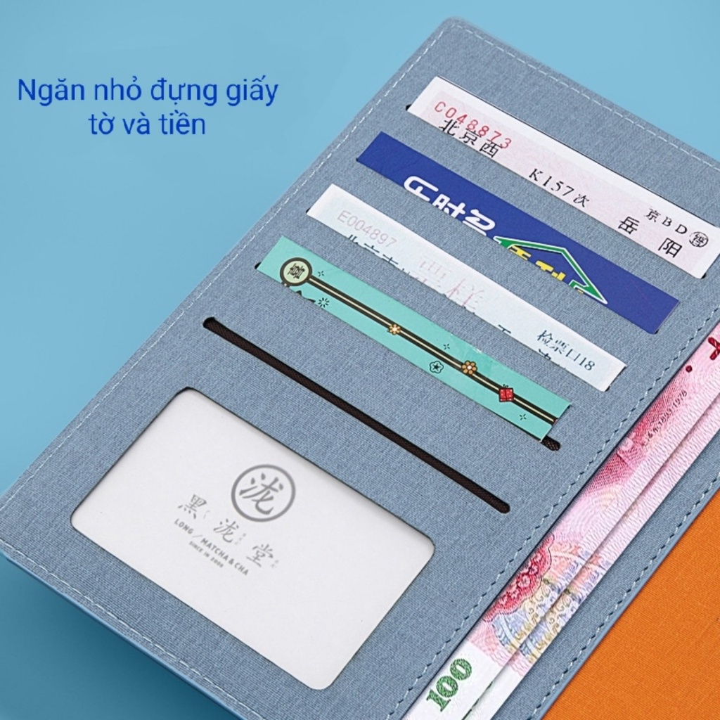 Sổ ghi chép kết hợp ví cầm tay