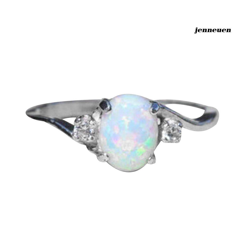 Nhẫn Hợp Kim Đính Đá Opal Thời Trang Cho Nữ