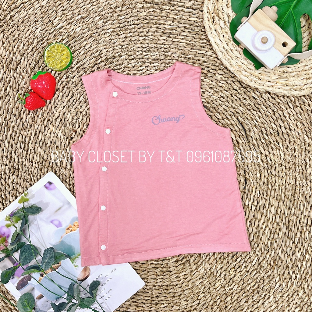 Áo gile cho bé vải cotton họa tiết đáng yêu Chaang chính hãng