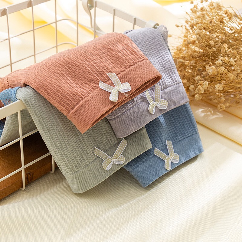 Quần lót cotton nữ Chunxuu kháng khuẩn chất liệu mềm mại phối ren nơ ngọt ngào - QC02