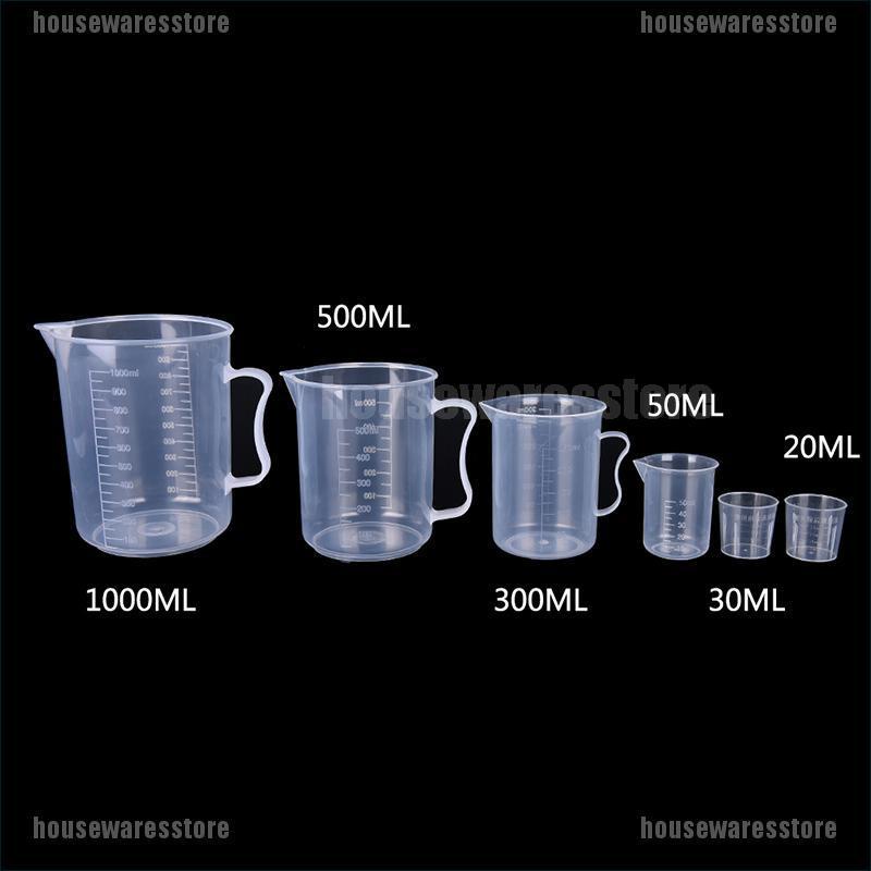1/2 Cốc nhựa đo lường 20 / 30 / 50 / 300 / 500 / 1000ml