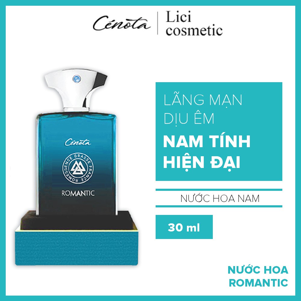 Nước hoa nam Cenota Romantic 30ml, nước hoa nam lưu hương lâu, lãng mạn, dịu êm