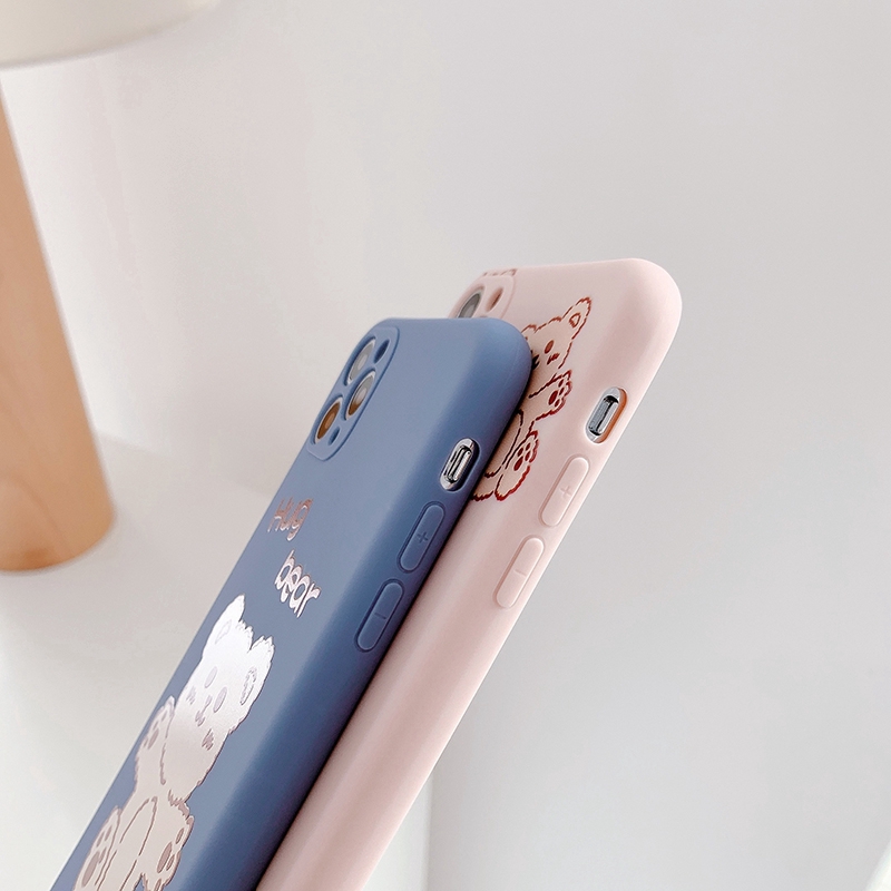 Ốp điện thoại mềm họa tiết gấu ôm cho Huawei Y7a Y9s Y9 prime 2019 Nova 7 7SE 7i 5T 4e 4 3i P40 Pro+ Mate 20 30 Pro P20 P30 P40 Pro Lite