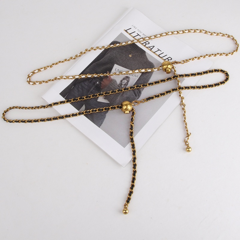 Thắt lưng dạng dây xích bằng kim loại nhẹ phong cách sang trọng cho nữ