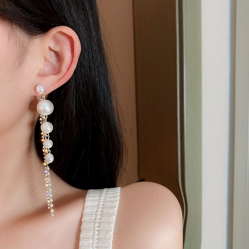 Đôi Khuyên Tai DàI PhốI HạT NgọC Trai ThờI Trang Cho Nữ