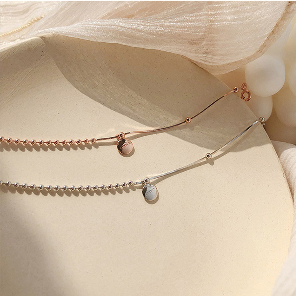 Vòng Tay Xỏ Hạt Chữ May Mắn Thời Trang Cho Nữ