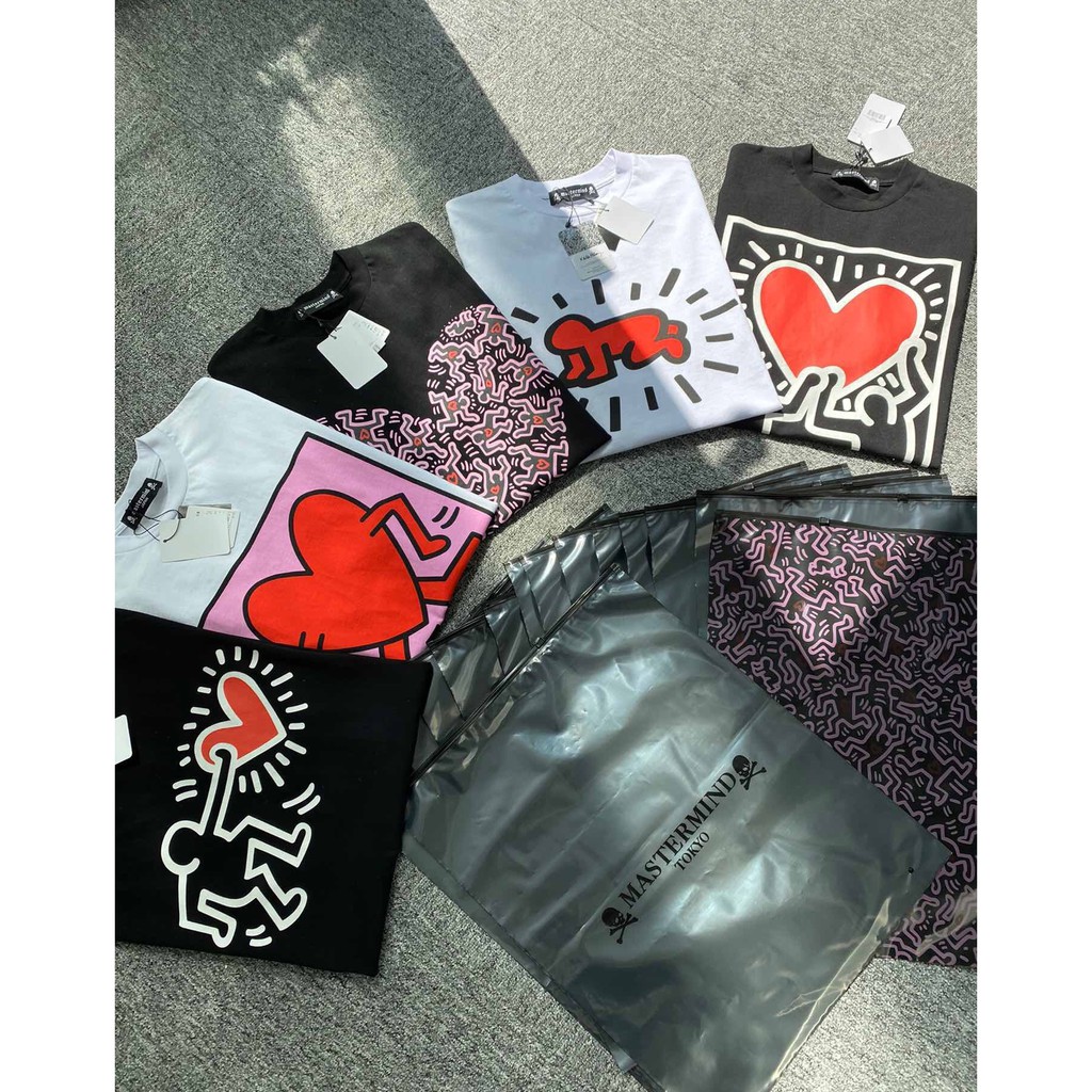 Áo thun ngắn tay Mastermind Japan x Keith Haring print T-shirt ss20