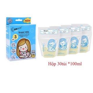 Túi trữ sữa cho bé 30 túi zip 100ml