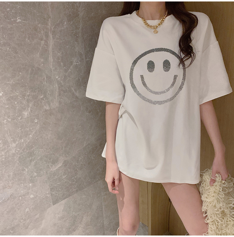 SUXI Áo Thun Nữ Tay Ngắn Dáng Rộng