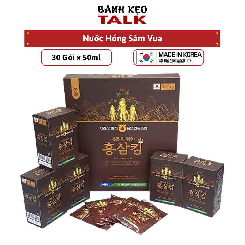 (Date 28/8/2026) Hồng sâm vua Red ginseng King (30gói x 50ml)