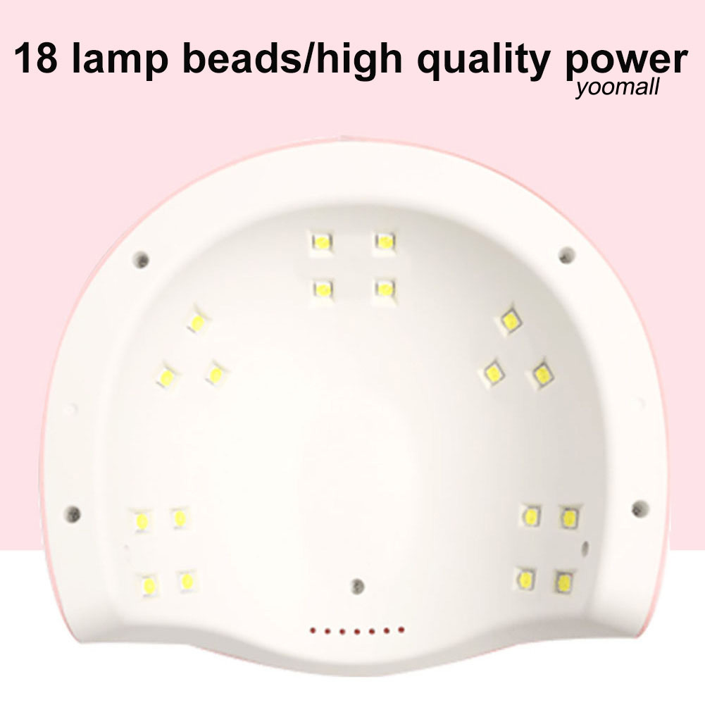 [Hàng mới về] Đèn Sấy Khô Sơn Móng Tay Thiết Kế 18 Bóng Led Có 3 Chế Độ Điều Chỉnh Thời Gian