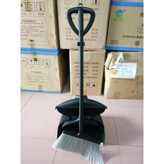 Bộ Ky Hốt Rác Nhựa Có Nắp Đậy Tự Động Kèm Chổi Quét